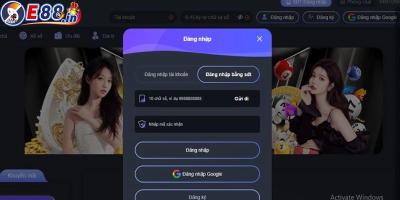 Cập nhập link đăng nhập E88 không chặn mới nhất